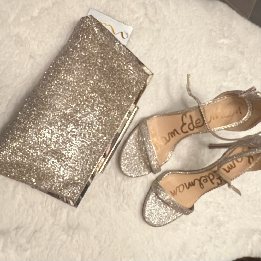 Sam Edelman Sparkling Silver Heels